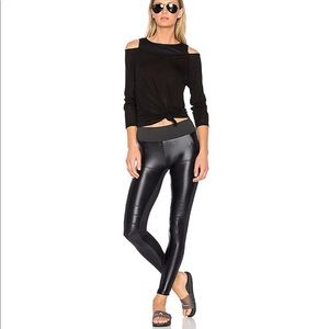 Koral moto shiny leggings in black size M